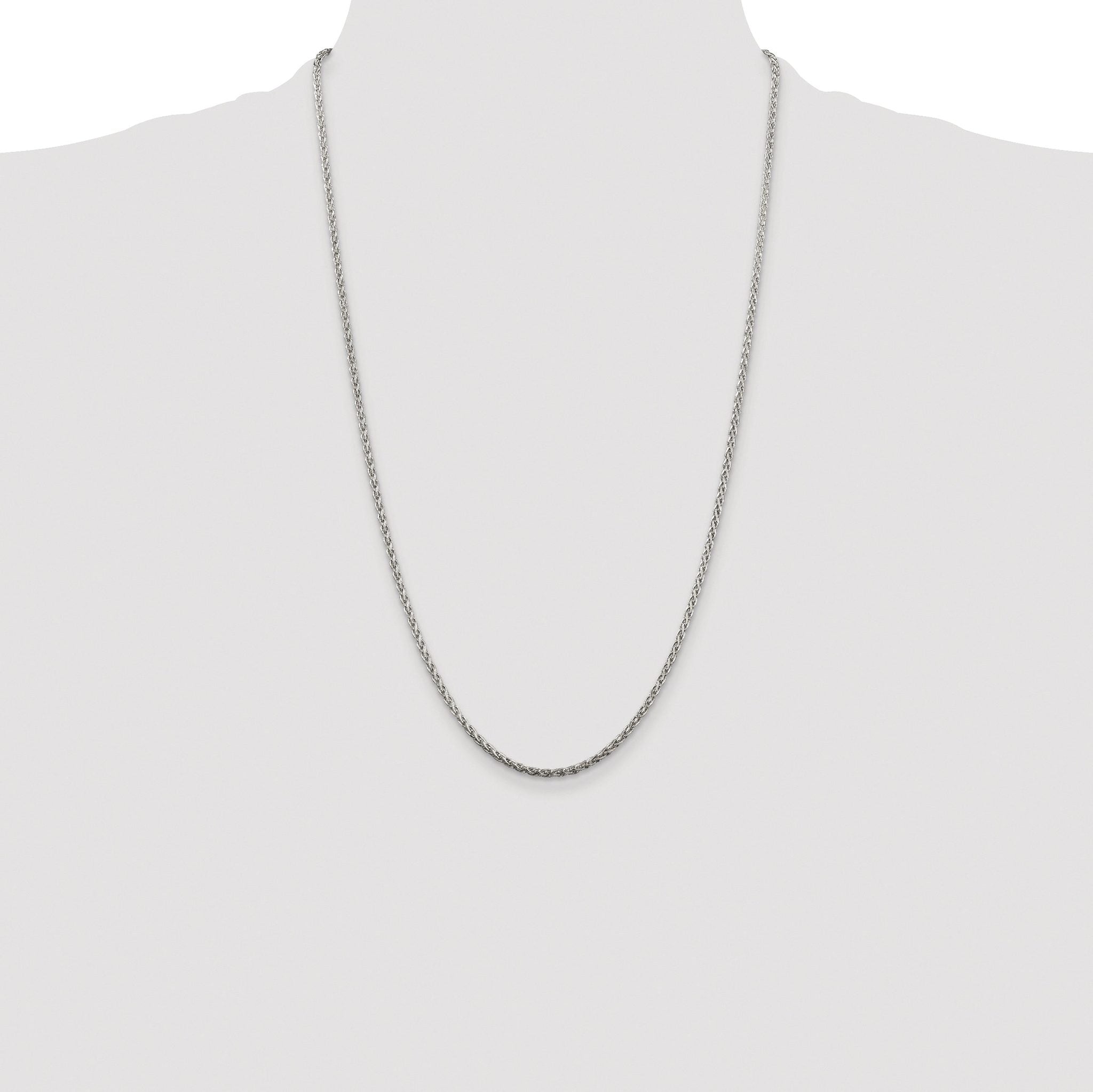 Diamond-Cut Spiga Chain Necklace in Sterling Silver