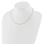 14K 1.5mm Singapore 1in+1in Adjustable Chain