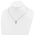 Brilliant Embers Sterling Silver Rhodium-plated 17 Stone 18 inch Micro PavÃƒÆ’Ã†â€™Ãƒâ€šÃ‚Â¢ÃƒÆ’Ã‚Â¢Ãƒâ€šÃ¢â‚¬Å¡Ãƒâ€šÃ‚Â¬ÃƒÆ’Ã¢â‚¬Â¦Ãƒâ€šÃ‚Â¡ CZ Necklace with 2 Inch Extender