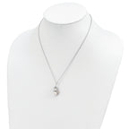 Landstrom's Mt. Rushmore Black Hills Sterling Silver 12K Gold Accents Imitation Pearl Snowman 18 inch Spring Ring Clasp Necklace