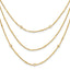 Sterling Silver Gold-tone CZ Layered with 1.5in ext. Necklace