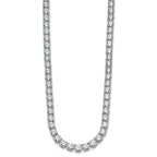 14k White Gold 49 carat Lab Grown Diamond VS+ F+ Complete Round 20 inch Straight Tennis Necklace