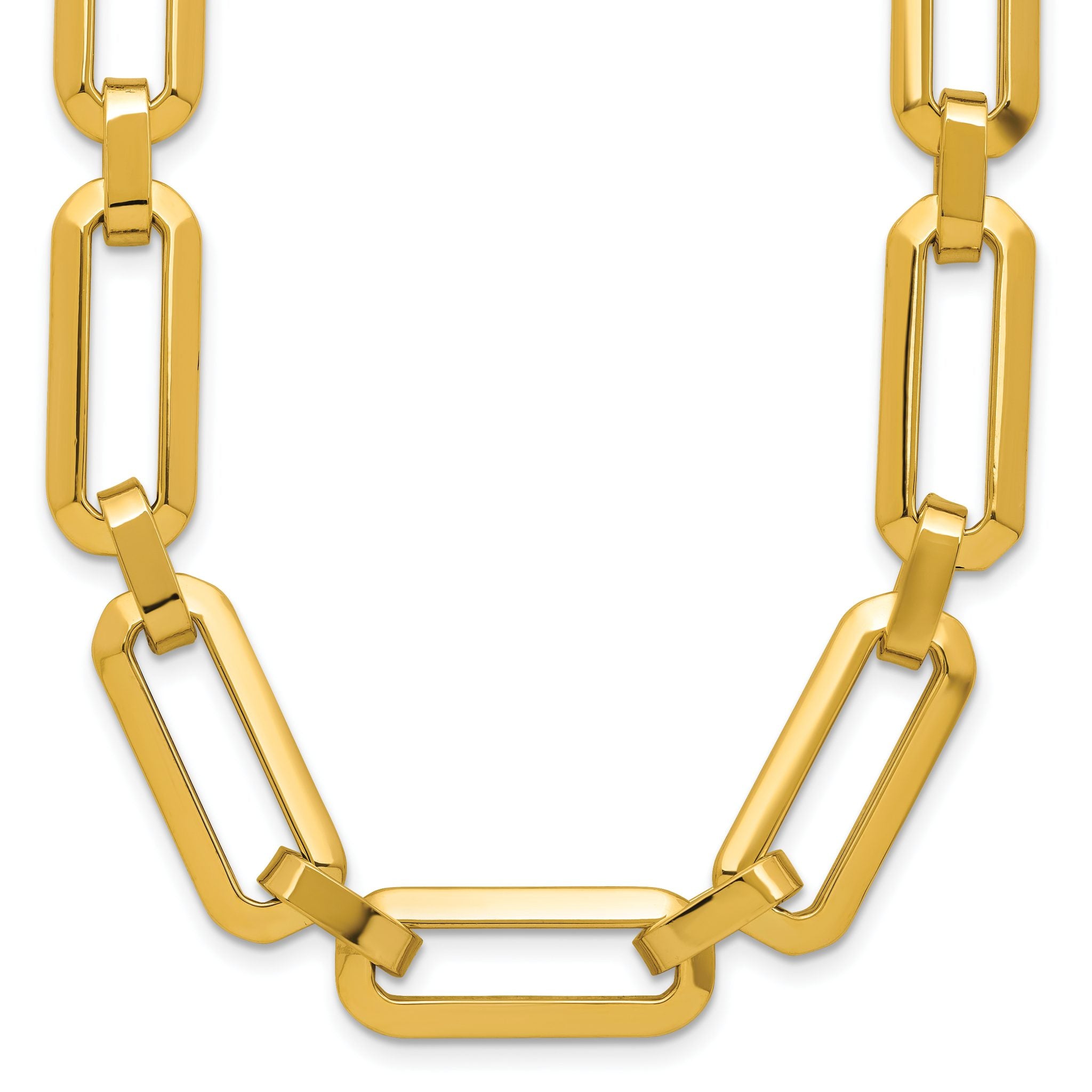 14K Polished Fancy Link Necklace Main image