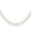 Majestik 8-9mm White Imitation Shell Pearl Hand-knotted Endless Slip-on Necklace