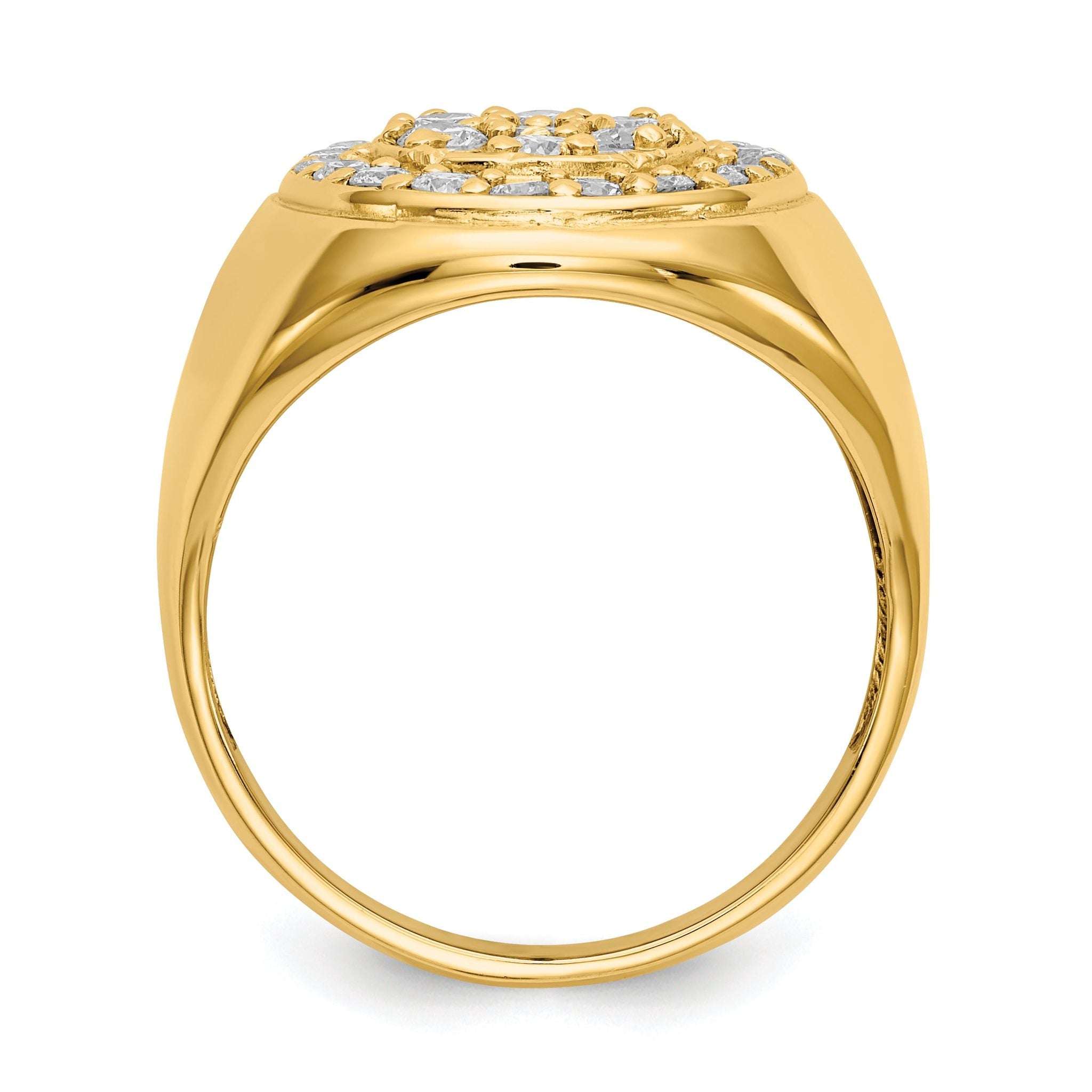 14k A Diamond men's ring