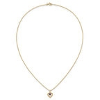 10k Madi K 3mm Amethyst Heart Birthstone Necklace