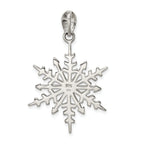 Sophia Jewelers Sterling Silver Snowflake Pendant with Stellux Crystals