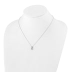 14k White Gold 1/3 carat Lab Grown Diamond VS/SI+ G+ 18 inch Pendant Necklace