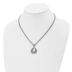 Claddagh Pendant Necklace in Stainless Steel, 18 in