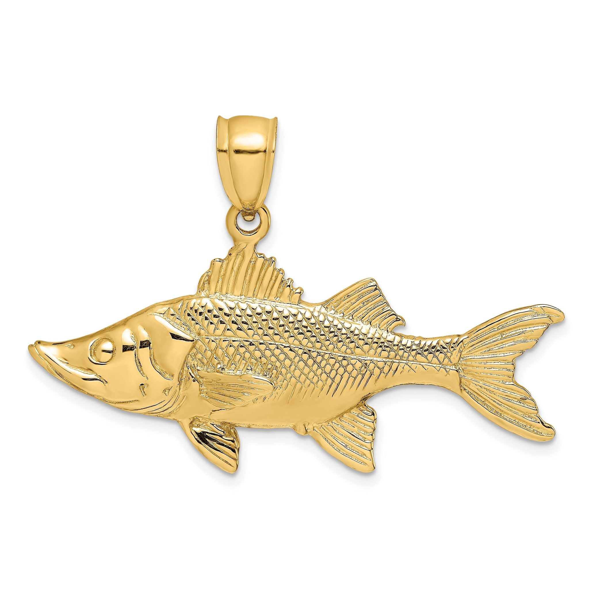 14K 3-D Tarpon Fish Charm Main image