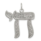 Sterling Silver 925 Antiqued Chai Pendant Elegant Vintage Inspired Jewelry