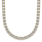 14k 42 7/8 carat Lab Grown Diamond VS/SI+ G+ Complete Round 24 inch Straight Tennis Necklace
