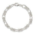 Sterling Silver Polished Fancy Link Bracelet