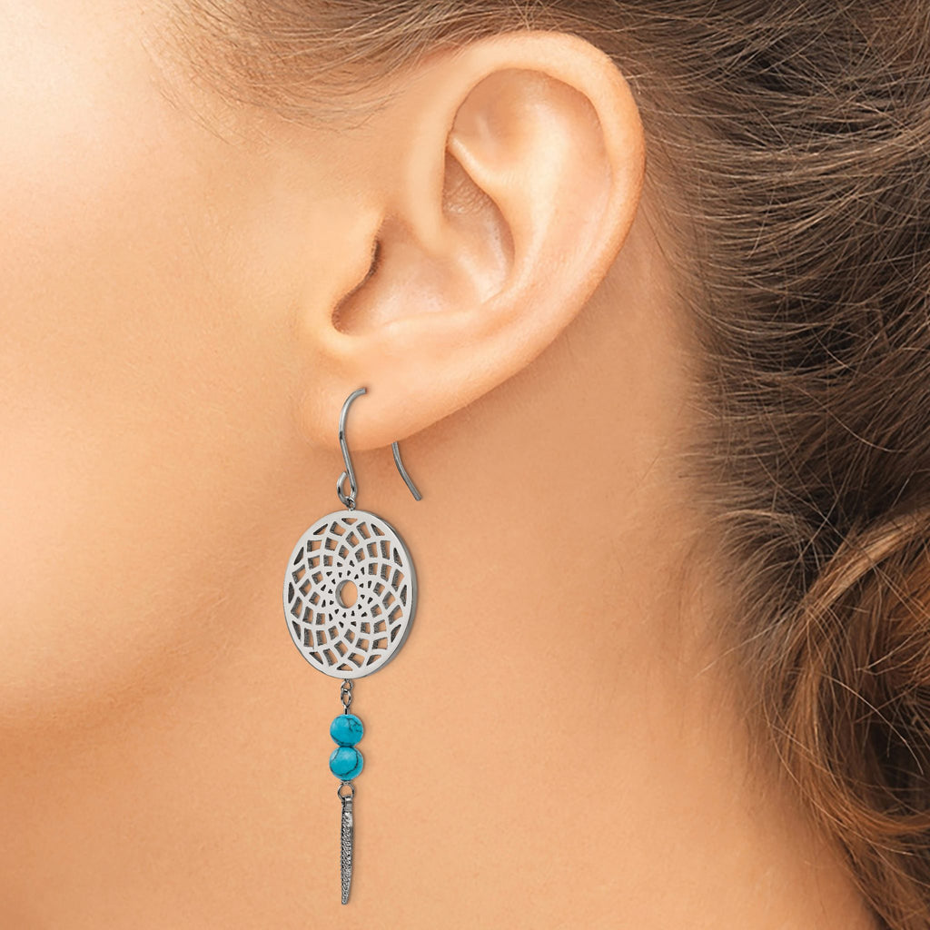 Stainless Steel Polished Drop Dangle Earrings for Women