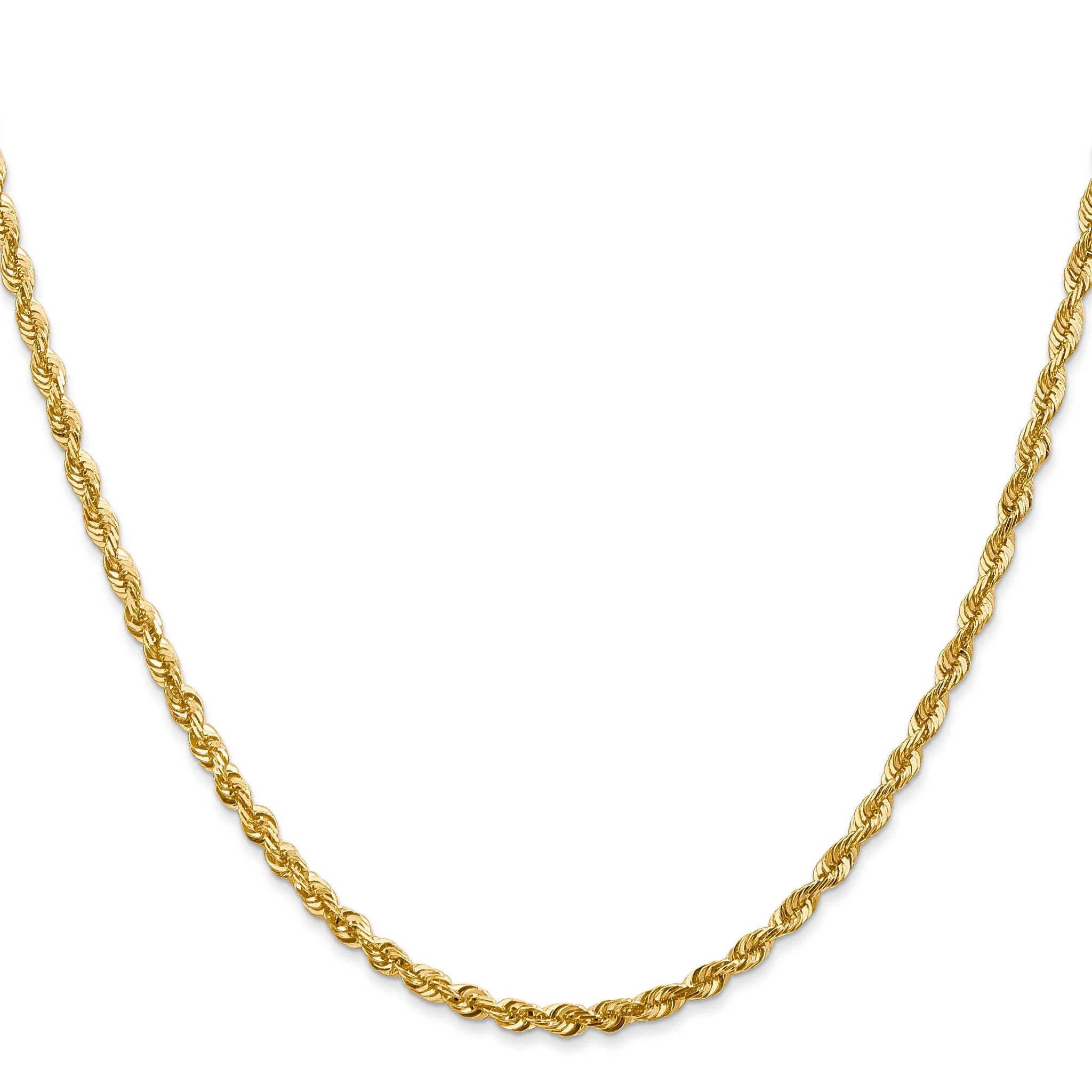 Diamond-Cut Rope Chain in 14K Yellow Gold, 2.75mm