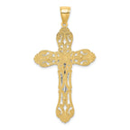 14K Two-tone Crucifix Charm