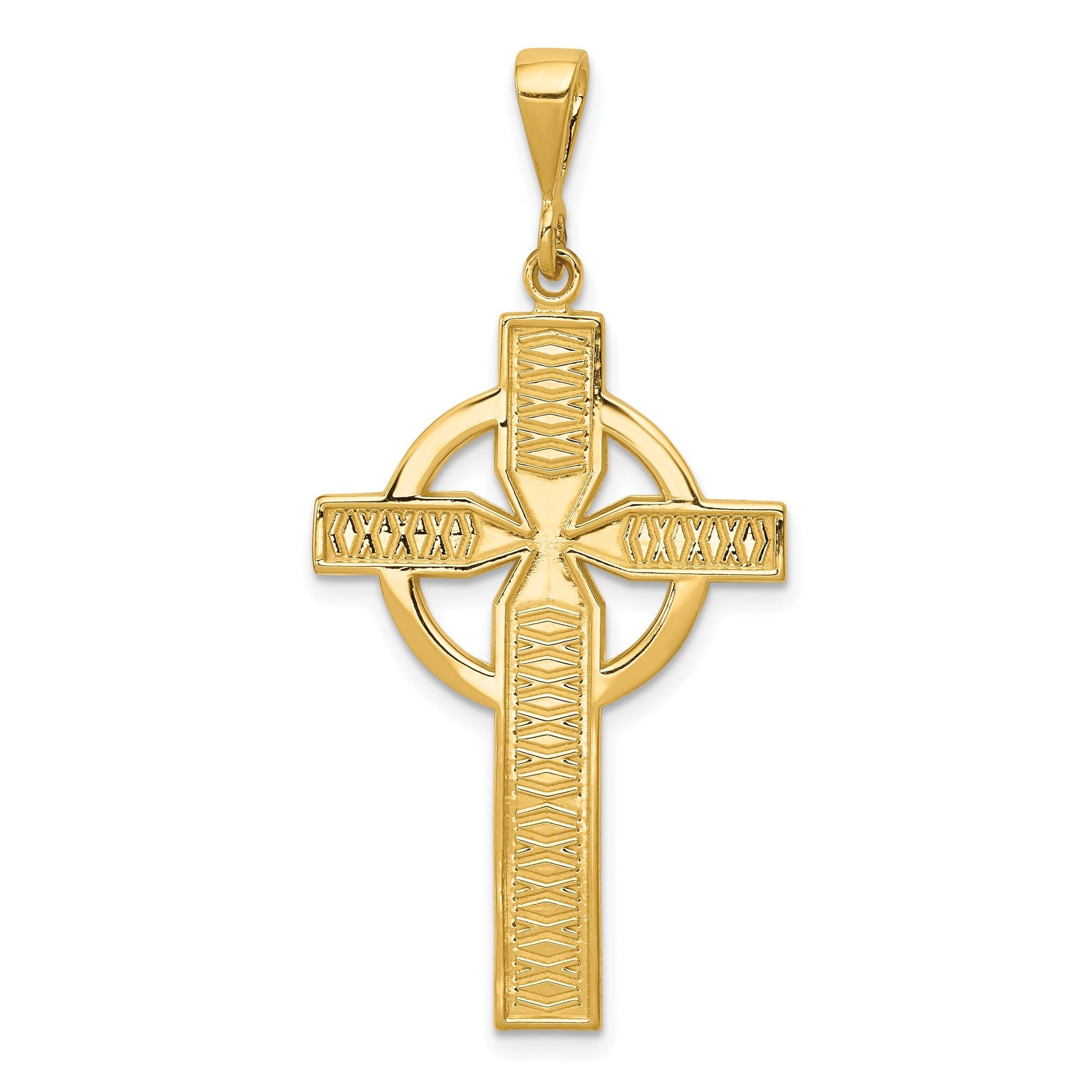 Sophia Jewelers 14K Gold Celtic Cross Pendant with Polished Finish Main image