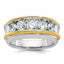 14k Two-tone Men's Polished 5-Stone 2 Carat AA Quality Diamond Ring