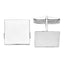 14K White Gold Square Cuff Links