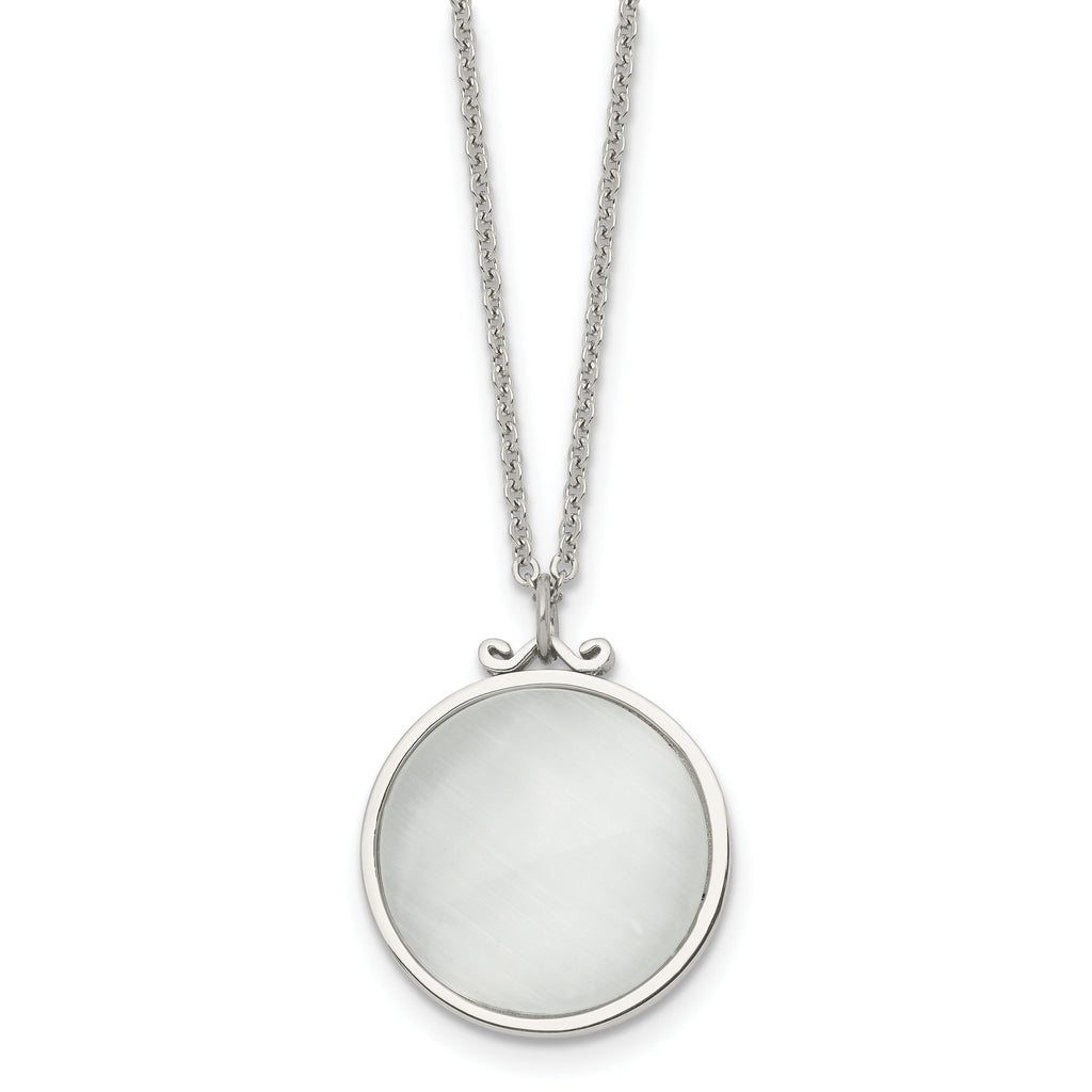 Reversible Cat's Eye Necklace in Stainless Steel