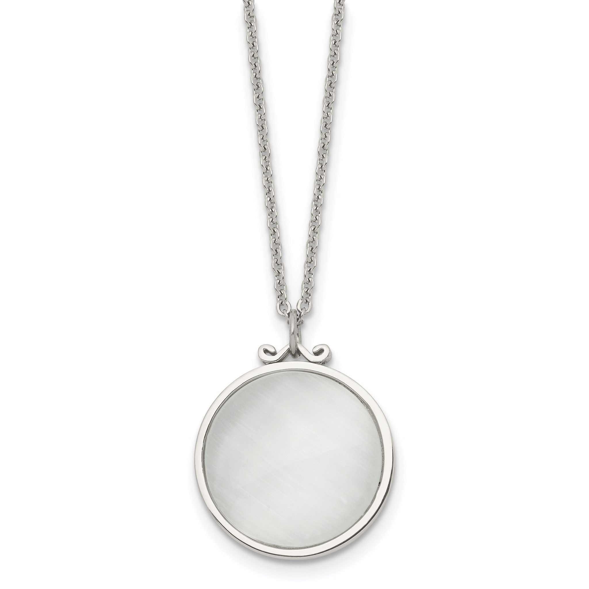 Reversible Cat's Eye Necklace in Stainless Steel