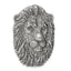 Sterling Silver Antiqued Lion Head Pendant for Men