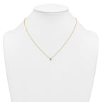 14k 1/2 carat Lab Grown Diamond VS/SI+ G+ Cushion Complete 18 inch Four Prong Pendant Necklace
