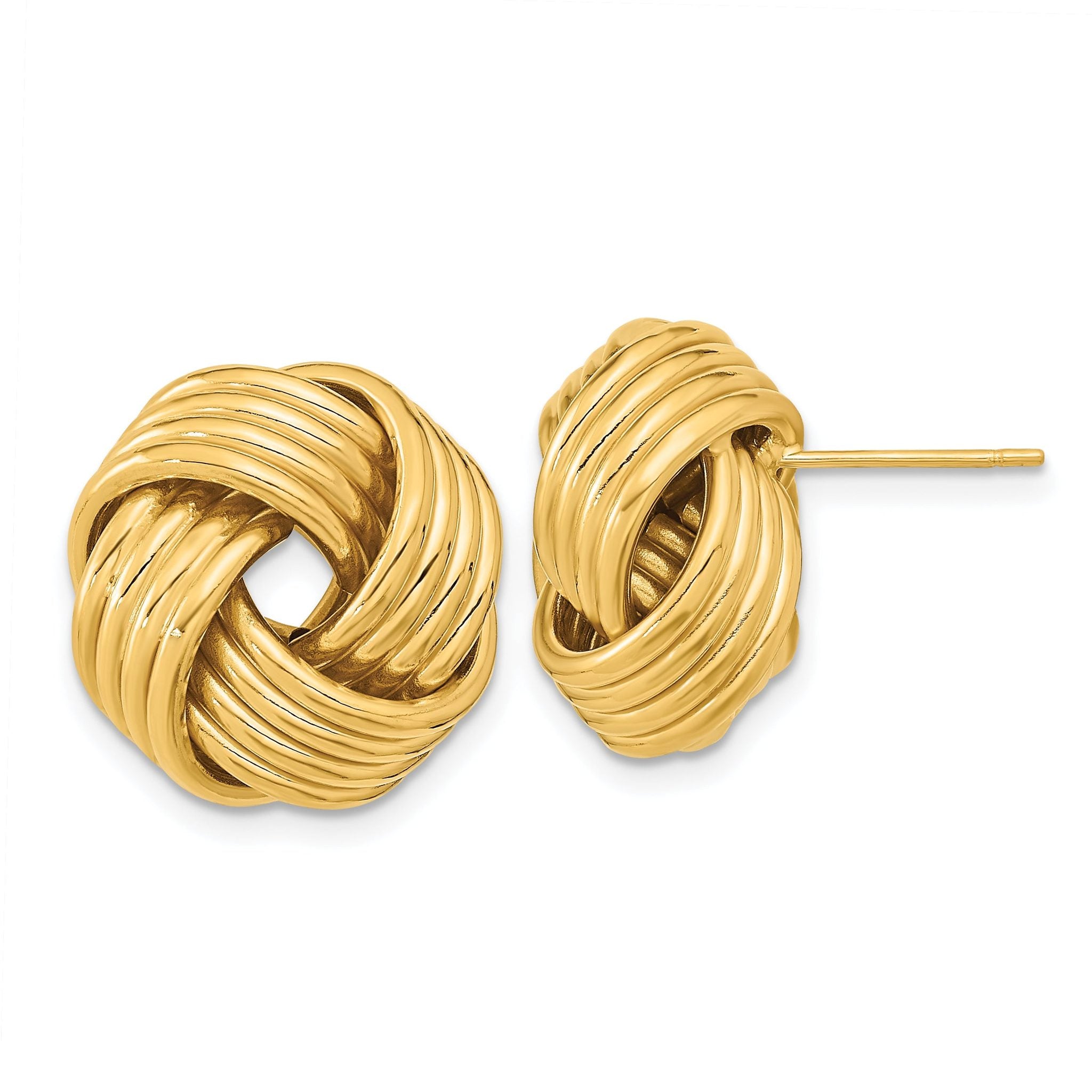 14k Polished Love Knot Post Earrings Main image