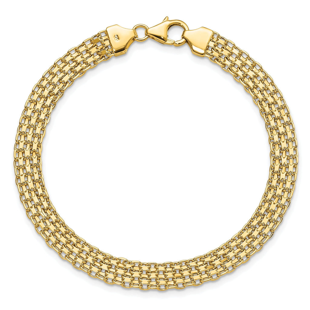 14k Polished Fancy Link Bracelet