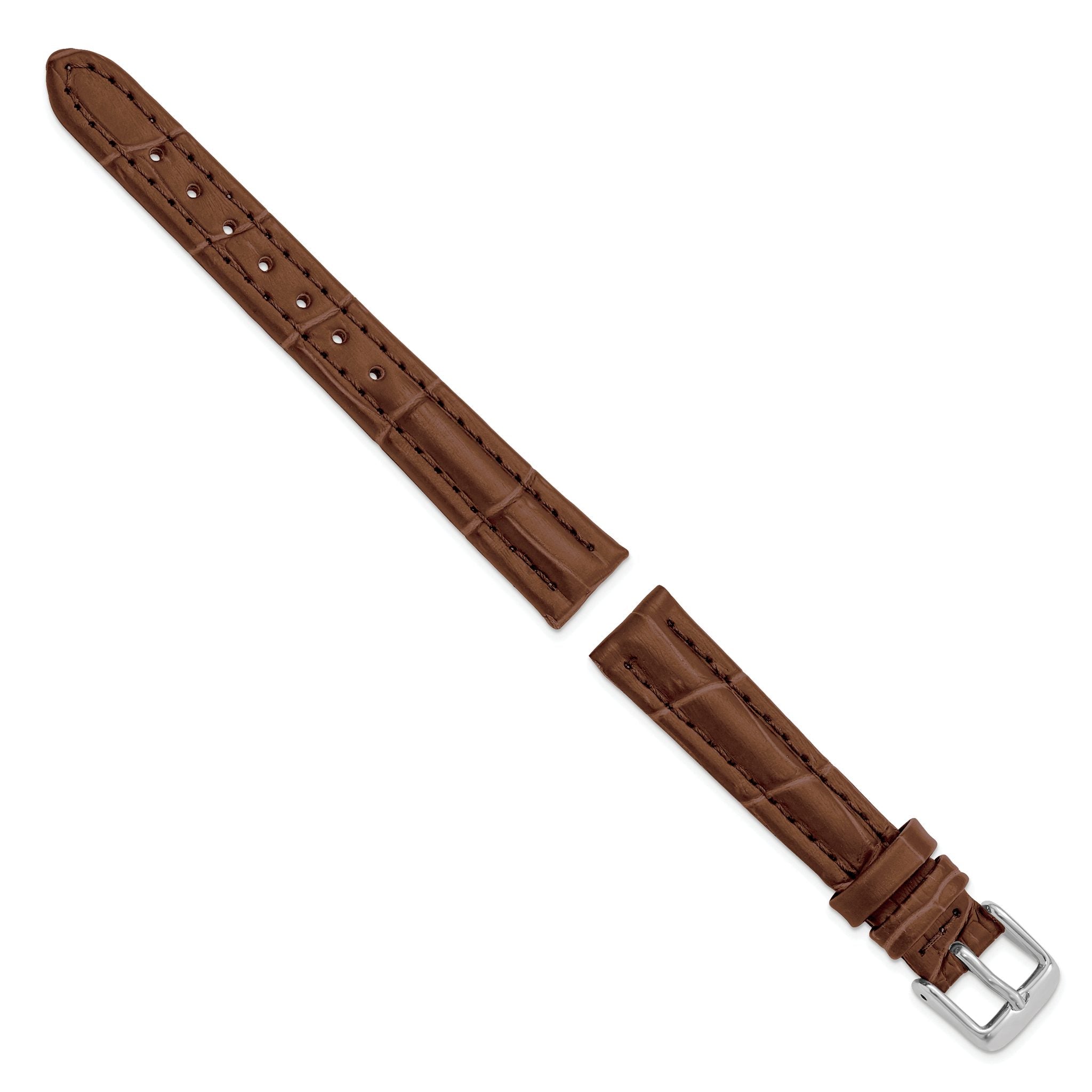 Havana Alligator-Grain Leather Watch Band in Matte Brown, 20mm Secondary image