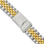 18mm, 20mm and 22mm Two-tone Stainless Steel Jubilee Style Solid Link with Deployment Buckle 7 inch Watch Band