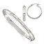 Sterling Silver Diamond Cut 6mm Bangle and 4mm Hoop Earring Set