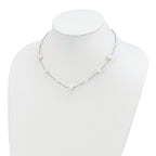Sophia Jewelers Sterling Silver Cultured Pearl Necklace with Polished Finish