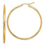 10k Diamond-cut 2mm Round Tube Hoop Earrings