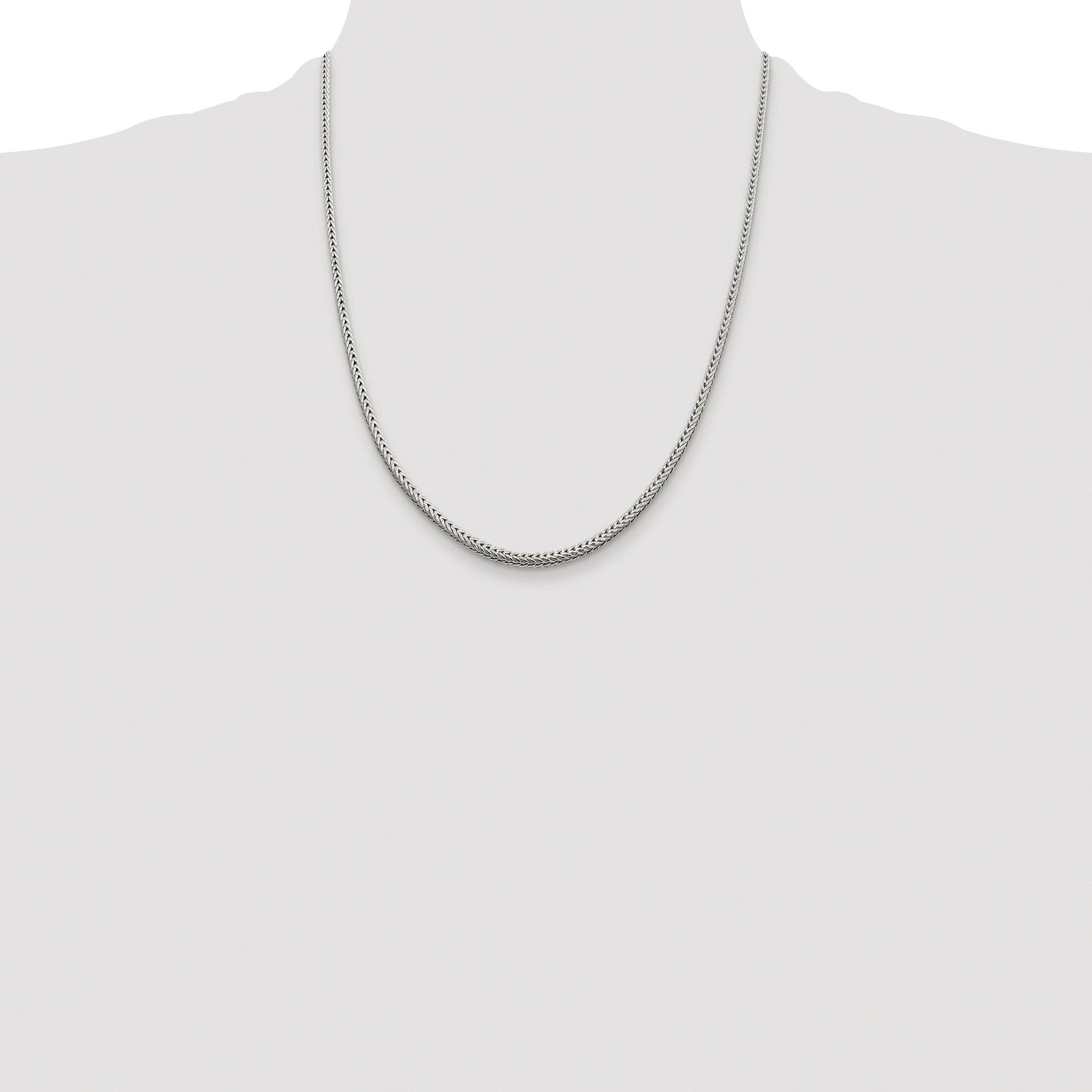 Diamond-Cut Round Franco Chain in Sterling Silver, 2.5mm
