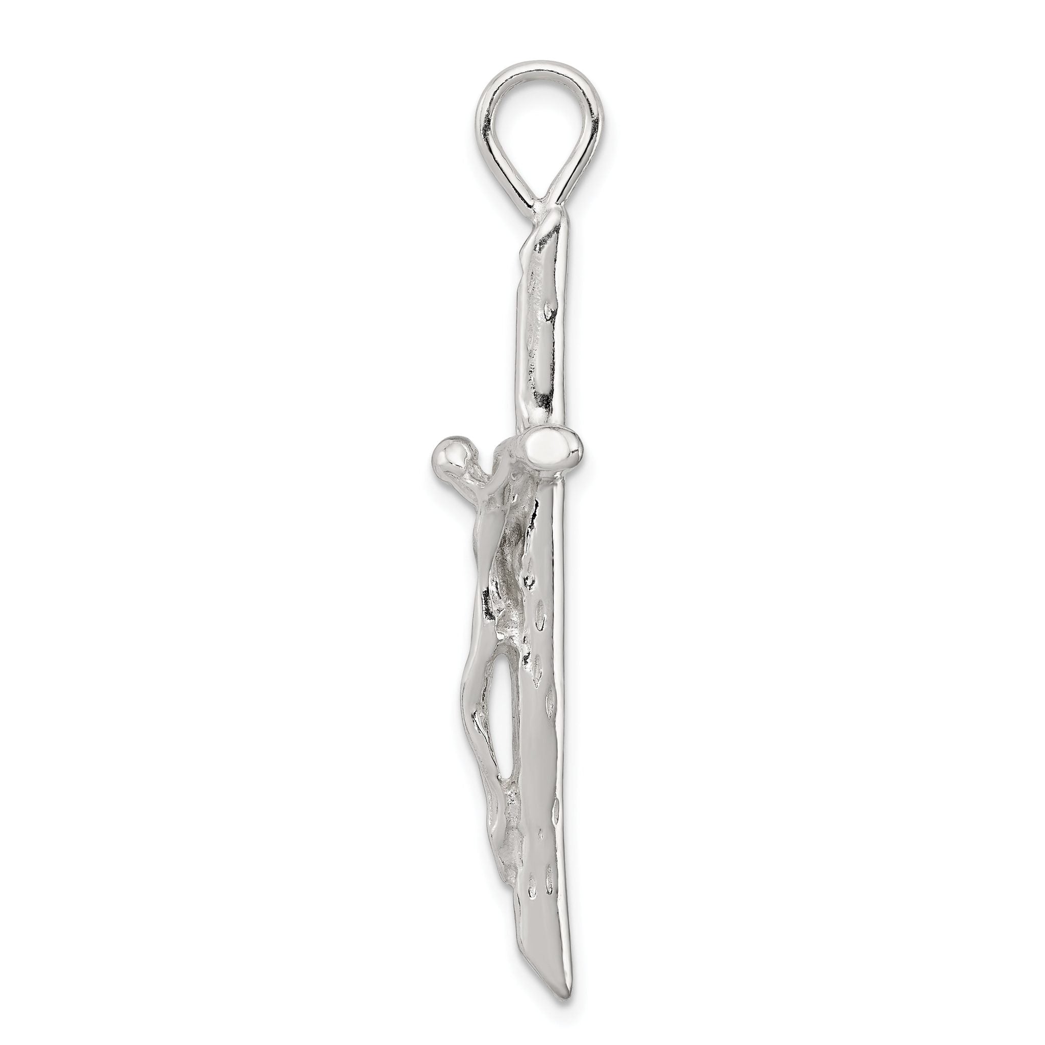 Sterling Silver 925 Crucifix Pendant with Polished Anti-Tarnish Finish Secondary image