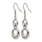 Stainless Steel Polished Drop Dangle Earrings for Women