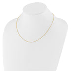 1.1mm 10K Yellow Gold Round Cable Chain