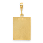14K Gold Caduceus Pendant with Polished Finish Elegant Design