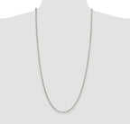Sterling Silver Rhodium-plated 4mm Rolo Chain