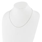Sterling Silver RH-plated Adjustable .95mm Snake Chain