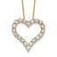 14k 2 carat Lab Grown Diamond VS/SI+ G+ Complete 18 inch Heart Pendant Necklace