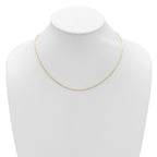 14K 1.4mm Flat Cable 1in+1in Adjustable Chain