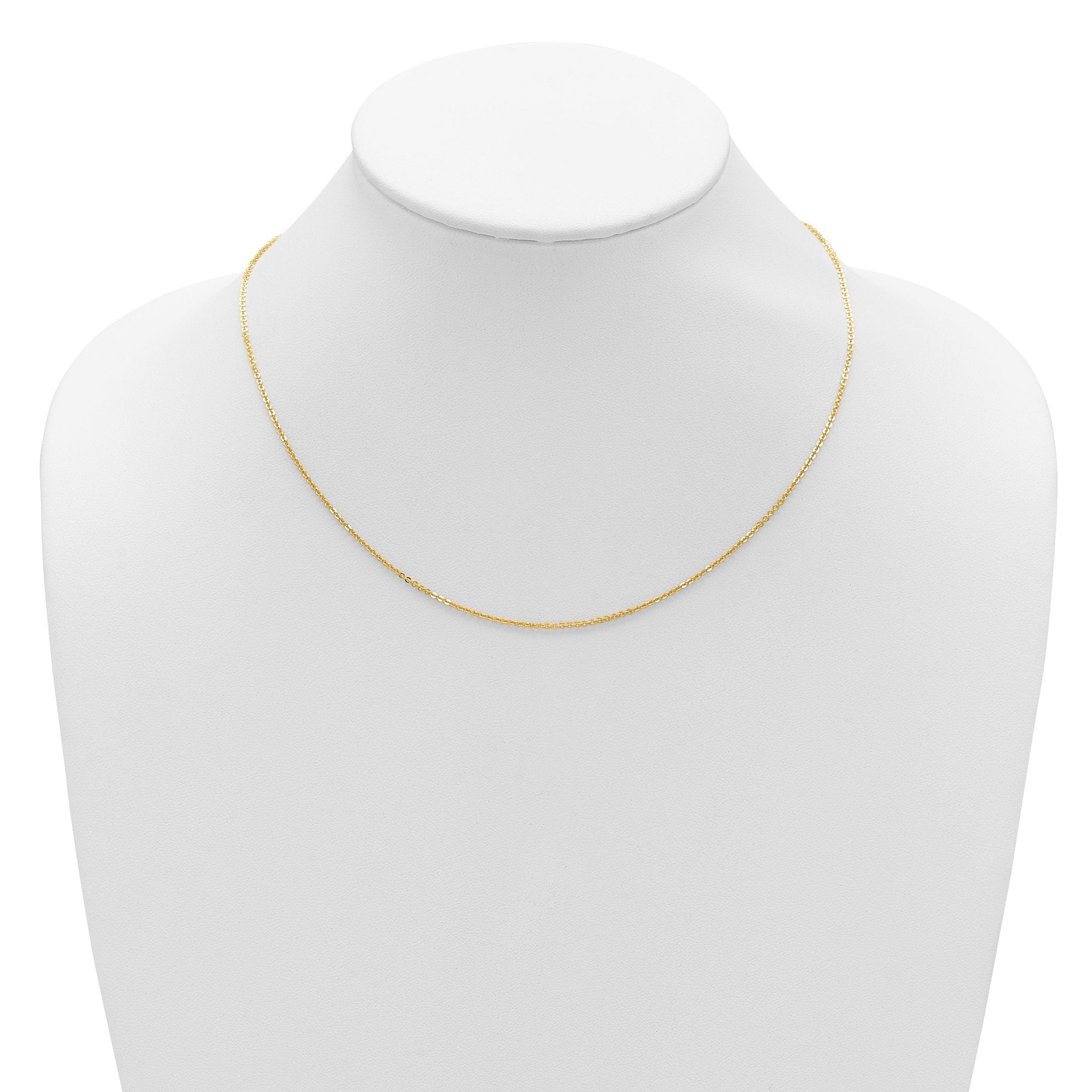 14K 1.4mm Flat Cable 1in+1in Adjustable Chain