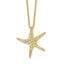 Cheryl M Sterling Silver Gold-plated Polished Yellow CZ Starfish 16 Inch with 2 Inch Extension Necklace