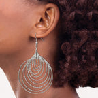 Stainless Steel Polished Twisted Drop Dangle Earrings for Women