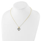 Sophia Jewelers 18K Gold-Plated Sterling Silver Ruby and Diamond Heart Necklace