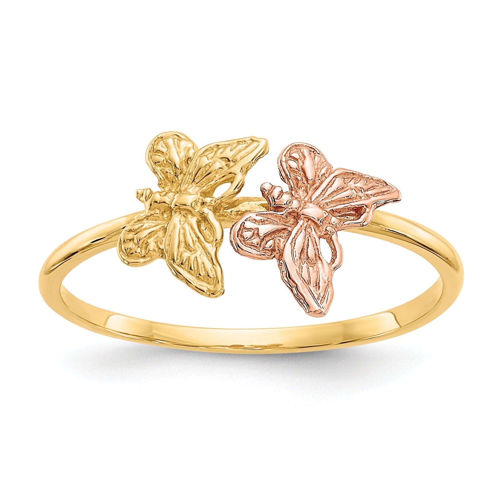 Two Butterflies Ring in 14K Two-Tone Gold Main image