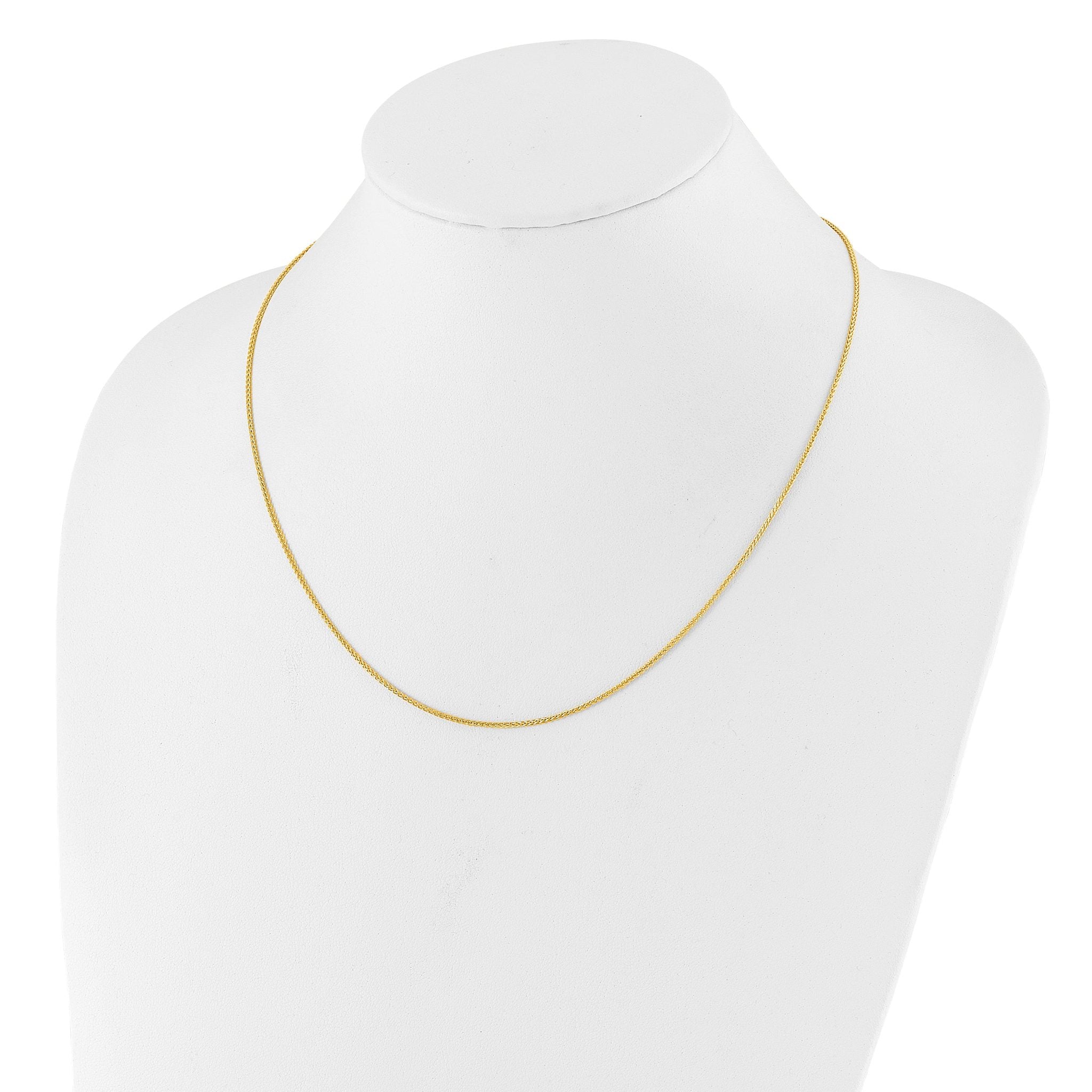 Sterling Silver Adjustable Gold-plated 1.3mm Spiga Chain