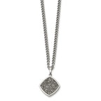 Silver Druzy Necklace in Stainless Steel